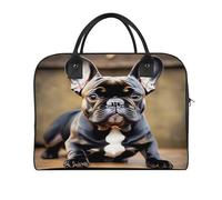 Cute Bulldog Laptop Tote Bag Casual Travel Handbag Multi Pocket Shoulder Bags for Work Travel