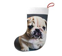 Cute Bulldog Puppy 1 Christmas Stocking, Candy Gift Bags, Hanging Stocking Ornament, Christmas Decorations