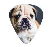 Cute Bulldog Puppy 1 Guitar Picks Set-Premium Abs Material,Various Thicknesses-Enhance Your Playing Experience