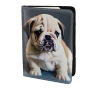 Cute Bulldog Puppy 1 print Passport Cover, Passport Holder Cover Wallet Passport Wallet Case for Cards and Documents