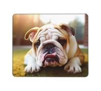 Cute Bulldog Puppy Mouse Pad Waterproof Gaming Mousepad for Office Computer Mousepads for Desk Pad with Non-Slip Rubber Base Washable Cloth Mouse Mat 7 x 8.6 in