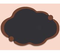 Cute Bulletin Board,Felt Bulletin Board Push Pin Boards,Self Adhesive Corkboard Alternative,Boho Decorative Picture Boards for Home Office School (Dark Grey,50×80cm)