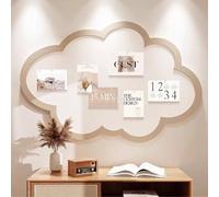 Cute Bulletin Board, Foldable Felt Wall Tiles for Home Office School, Picture Vision Board with Push Pins, DIY Wall Display Panel for Photos, Notes and Messages (Camel,80x50cm)