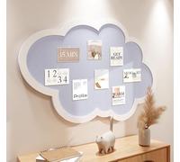 Cute Bulletin Board for Wall,Cloud Shape Cork Notice Board with Pushpins,Self Adhesive Felt Memo Board,Wall Decoration for Office Home School (Blue,80x50cm)