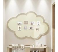 Cute Bulletin Board for Wall,Cloud Shape Cork Notice Board with Pushpins,Self Adhesive Felt Memo Board,Wall Decoration for Office Home School (100x60cm,Cream)