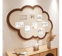 Cute Bulletin Board for Wall,Cloud Shape Cork Notice Board with Pushpins,Self Adhesive Felt Memo Board,Wall Decoration for Office Home School (Coffee,60x40cm)