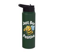 Cute Bumble Bee Positive for Kindergarten Teachers Kids Stainless Steel Insulated Water Bottle