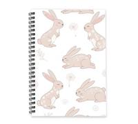 Cute Bunnies 2026 Planner A5 To Do List Notebook Notebooks Diaries for Women Diary Planner for Wedding Week To View Monthly Year Diary with Dotted Line Note Page Slim