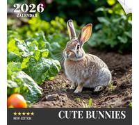 Cute Bunnies Calendar 2026: Twelve months of adorable little rabbits