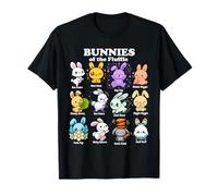 Cute Bunnies of The Fluffle Kawaii Bunny Cartoon Rabbit T-Shirt