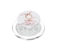 Cute Bunny Ballerina Girl | Pink Ballet Aesthetic PopSockets PopGrip for MagSafe
