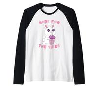 Cute Bunny Boba Tea Vibes Kawaii Animal Lover Raglan Baseball Tee