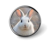 Cute Bunny Button Pin Round Alloy Lapel Pins Badges Novelty Funny Enamel Pins Button Lapel Personalized Pinback Button Badges Cute Brooche Pin for Backpacks Jackets Bags