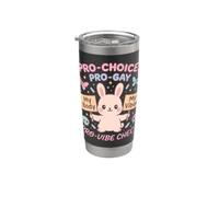 Cute Bunny Choice Pride Body Autonomy Graphic Stainless Steel Insulated Tumbler