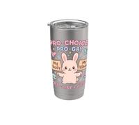 Cute Bunny Choice Pride Body Autonomy Graphic Stainless Steel Insulated Tumbler