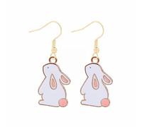 Cute Bunny Dangling Earrings Happy Easter Egg Carrot Earring Easter Earrings Cute Earrings Earrings Jewelry for Women (W, One Size)