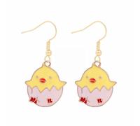 Cute Bunny Dangling Earrings Happy Easter Egg Carrot Earring Easter Earrings Cute Earrings Swimming Earrings (AC, One Size)