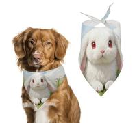 Cute Bunny Dog Bandana, Soft Breathable Pet Scarf, Personalized Dog Bib Kerchief for Small Medium Large Dogs Cats, Exquisite Pet Neckerchief for Daily Wear, Travel, Party