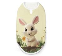Cute Bunny Dog Shirt Quick Dry Breathable Pet T-Shirt Soft Stretchy Sleeveless Vest Dog Apparel L