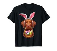 Cute Bunny Ear Chesapeake Bay Retriever Dog Easter Eggs Mom T-Shirt