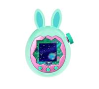 Cute Bunny Ear Silicone Case For Tamagotchi Paradise Pet Game Machine, Soft Shockproof Protective Cover Anti-Drop Portable Accessory (green)