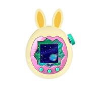 Cute Bunny Ear Silicone Case For Tamagotchi Paradise Pet Game Machine, Soft Shockproof Protective Cover Anti-Drop Portable Accessory (yellow)
