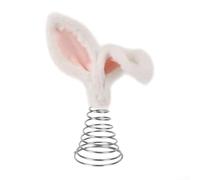 Cute Bunny Ears Tree Topping Decor Whimsical Plush Design for Celebrating the Easter Season