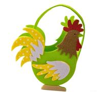 Cute Bunny Easter Bag for Kids Egg Hunt Party Favor(green) | Adorable cartoon bunny, festive spring decor, perfect for girls and boys, cheerful yellow green orange