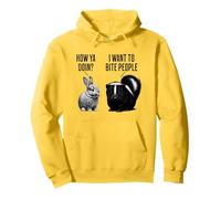 Cute bunny, feral skunk How ya doin? I want to bite people Pullover Hoodie