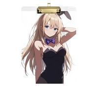 Cute Bunny Girl Cute clipboard Organizer Hard Board for Classroom Supplies for Teachers high School Size 9 x 12