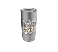 Cute Bunny Gnome Easter Fun Graphic Hanging with My Gnomies Stainless Steel Insulated Tumbler