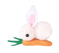 Cute Bunny Hair Clip | Plush Cartoon Bunny Carrot Barrettes, Easter Day Hair Accessories for Girls and Women, one size, Zinc, No Gemstone