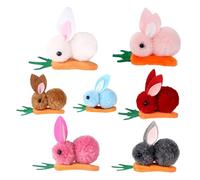 Cute Bunny Hair Clip | Plush Cartoon Bunny Carrot Barrettes, Easter Day Hair Accessories for Girls and Women, one size, Zinc, No Gemstone