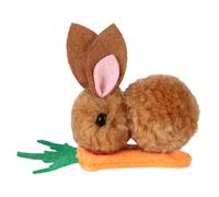 Cute Bunny Hair Clip | Plush Cartoon Bunny Carrot Barrettes, Easter Day Hair Accessories for Girls and Women, one size, Zinc, No Gemstone