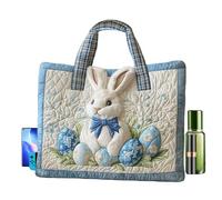 Cute Bunny Handbag - Canvas Tote Bag, Adorable Carrying Bag with Sturdy Handles, Lightweight and Spacious, Fashionable Accessory for Women Girls Kids, Perfect for Easter Egg Hunts, Outdoor Parties
