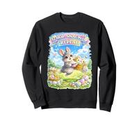 Cute Bunny Hops Snack Repeat Pastel Spring Decorative Eggs Sweatshirt