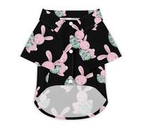 Cute Bunny Hugging An Easter Egg Dog Shirts Summer Pet Clothes Comfort T-Shirts Short Sleeveless Top for Cats Dogs
