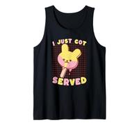 Cute Bunny Ice Pop Just Got Served Funny Quote Tank Top