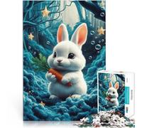 Cute Bunny In A Dreamy Forest1000 Piece Jigsaw Puzzles for Adults Jigsaw Hands-on Game Suitable for desktop decoration 38x26cm