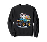 Cute Bunny in Truck Monster Cartoon Style Sweatshirt