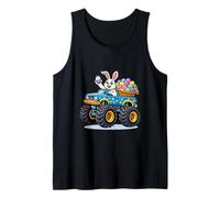 Cute Bunny in Truck Monster Cartoon Style Tank Top