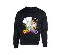 Cute Bunny Jumper World Book Day Birthday Gift Boys Girls Sweater Monkey Funny Comic Story Angry Characters Unisex Kids Adults Sweatshirt(S, Black)