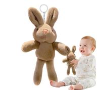 Cute Bunny Keychain, Cute Keyring for Girls - Cute Portable Soft Rabbit Filled Animal, Backpack Charm, Small Stuffed Toys for Keys, Bag or Purse, coffee, Siehe Beschreibung