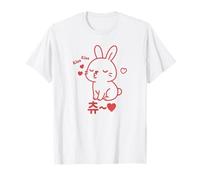 Cute Bunny Kissing Face Rabbit Mwah Kisses T-Shirt