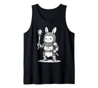Cute Bunny Knight Medieval Armor Fantasy Warrior Funny Tank Top