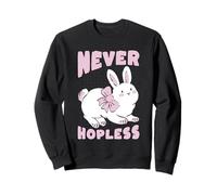 Cute Bunny Never Hopeless Motivational Quote Sweatshirt