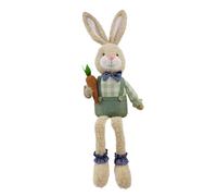 Cute Bunny Plush - Rustic Soft Doll, Spring Decor, Long-Legged Easter Plush | Huggable Animal Doll for Home Bedroom Living Room Desk Shelf Apartment Office Farmhouse Holiday Party Kids