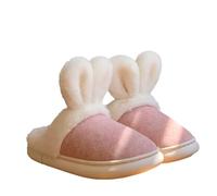 Cute Bunny Plush Slippers Womens Fuzzy Warm Winter Cotton Shoes Anti-Slip Novelty Slippers Cozy Memory Foam House Slippers Cute Cartoon Rabbit Home Slippers Indoor Bedroom Slippers