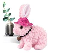 Cute Bunny Plush - Twitch Nose Jumping Pet Bunny - Interactive Pet | for Boys Girls Home Bedroom Playroom Classroom Nursery Travel Car Seat