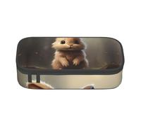Cute Bunny Print Teen Large Storage Pencil Case Stationery Organizer School College Business Travel